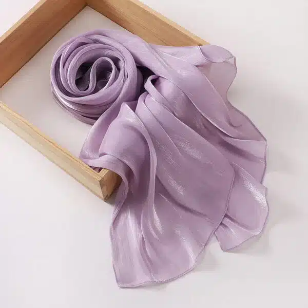 Voile islamique en soie tons prune