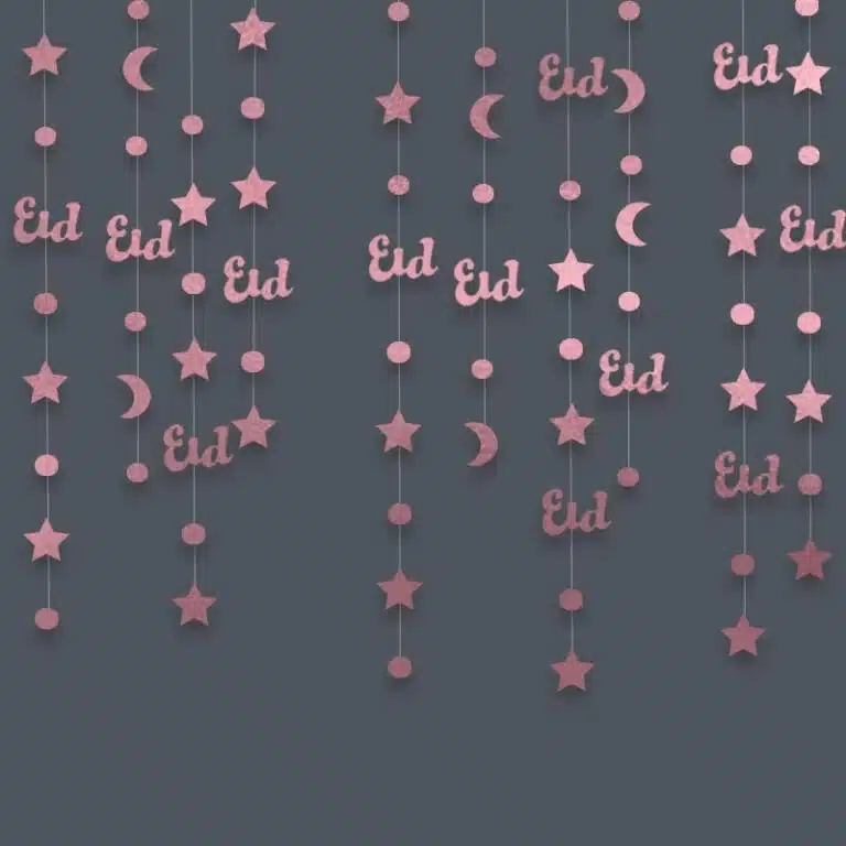 Guirlande suspendue pour ramadan Eid Mubarak - Rose