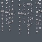 Hangslinger voor ramadan en Eid Mubarak - Zilverkleurig