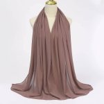 Chal hiyab para mujer marrón - Topo