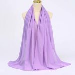 Hijab en mousseline de soie mauve - Lavande
