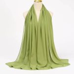 Hijab em musselina muçulmana verde - Verde abacate