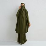 Jilbab de duas peças - Cáqui