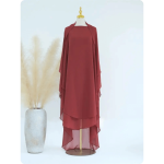 Khimar comprido em seda