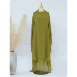 Khimar comprido em seda