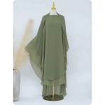 Khimar comprido em seda