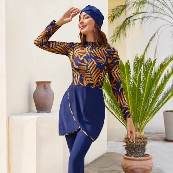 Maillot de bain couvrant pour musulmanes 3 pièces