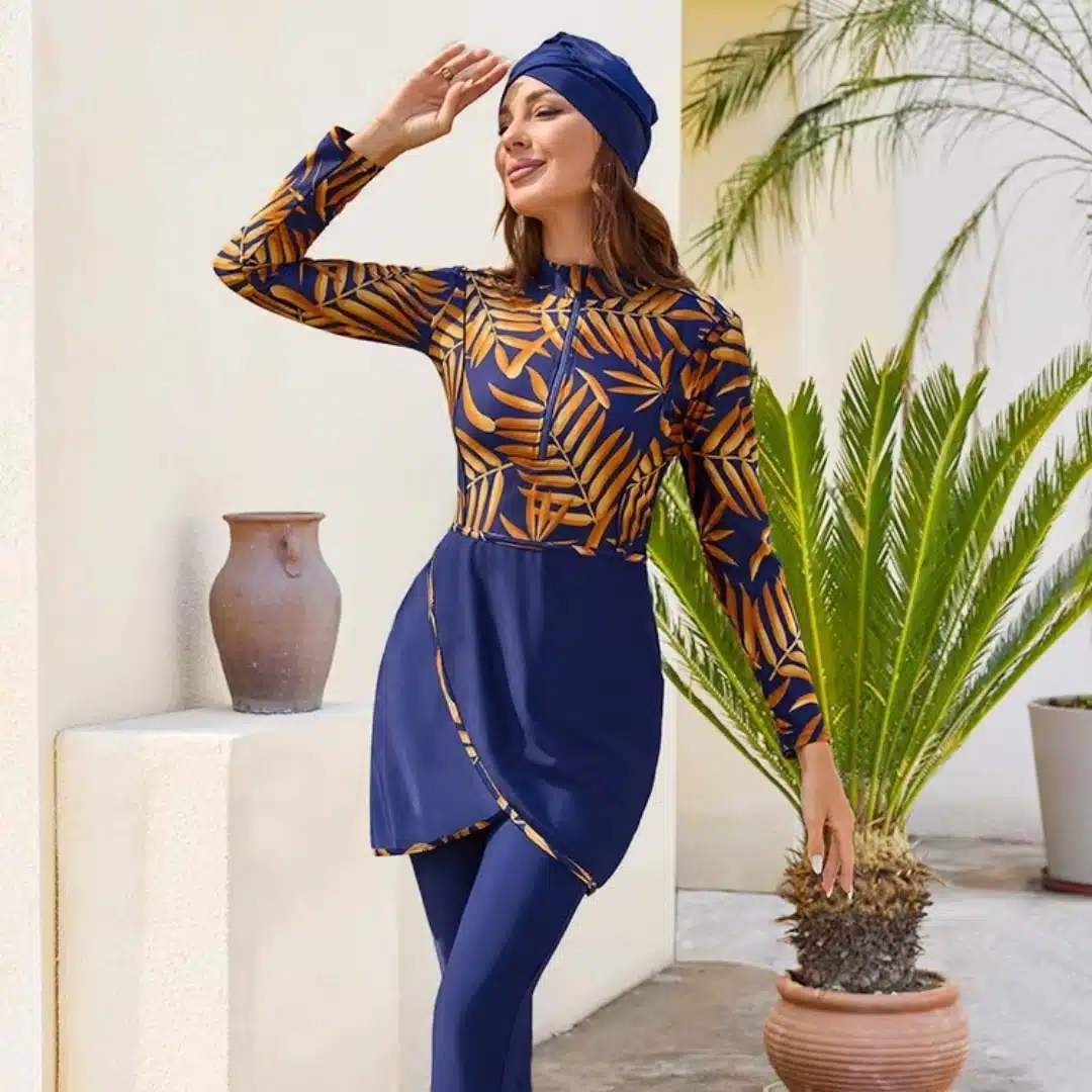 Maillot de bain couvrant pour musulmanes 3 pièces