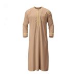 Qamis saudita de homem bordado