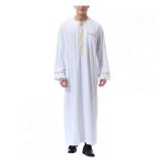 Qamis saudita de homem bordado