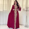 Robe caftan traditionnelle marocaine à manches évasées