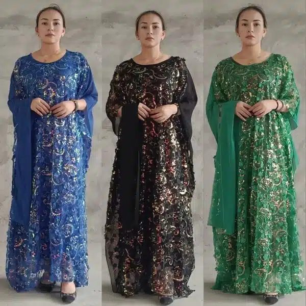 Robe orientale brodée Farasha à sequins