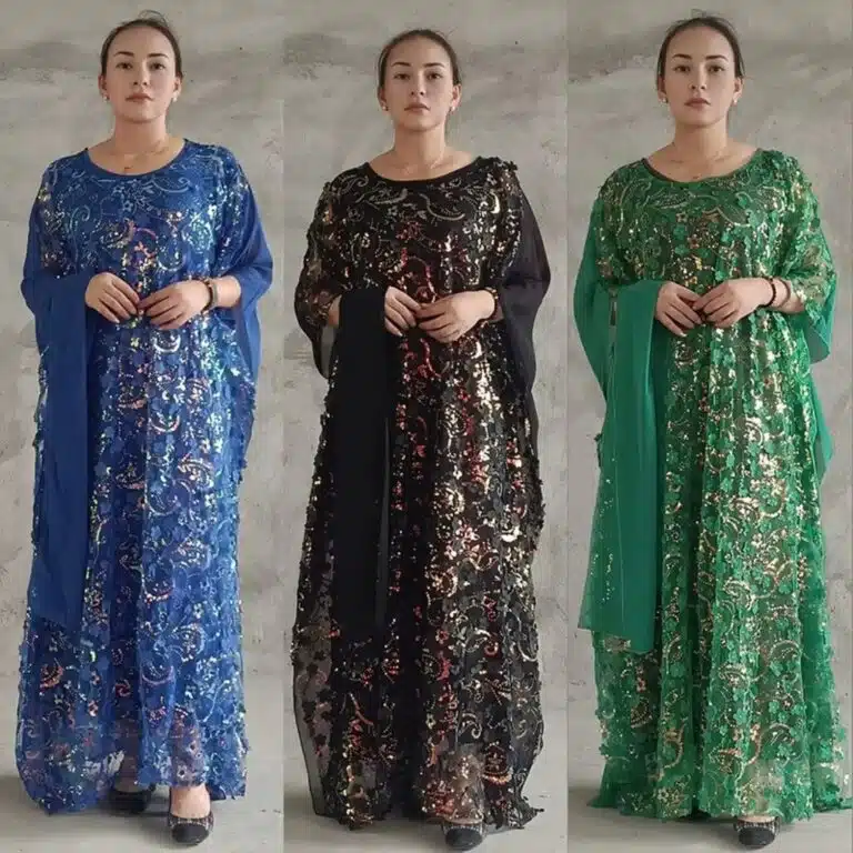 Robe orientale brodée Farasha à sequins