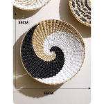 Set gevlochten wandmanden van rotan