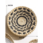 Set gevlochten wandmanden van rotan