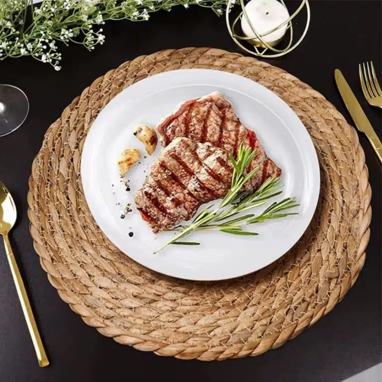 Set de table rond tressage artisanal