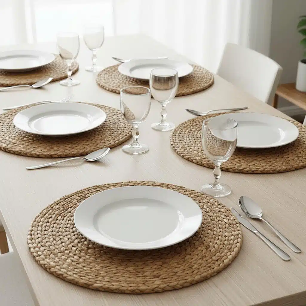 Set de table rond tressage artisanal