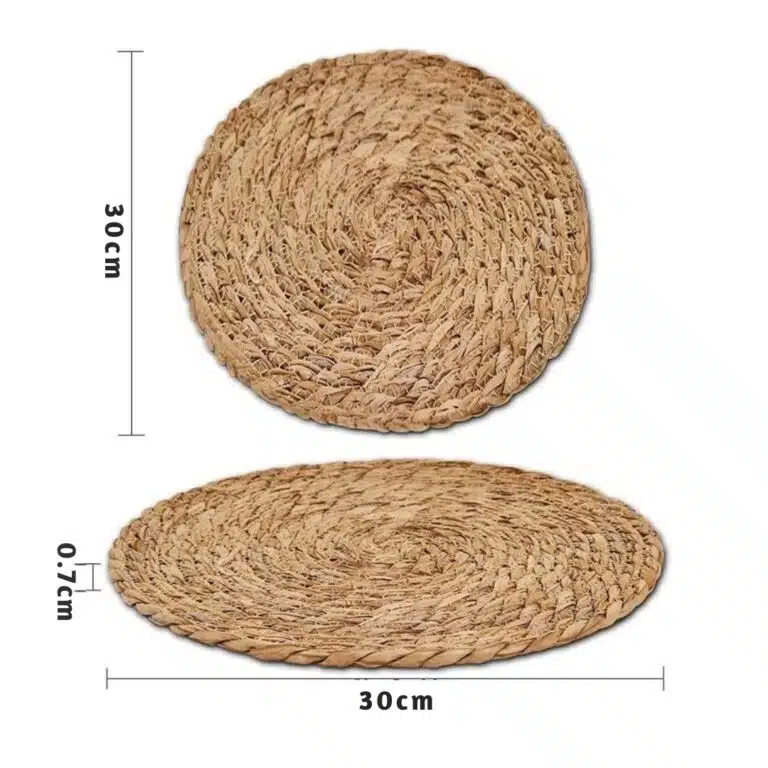 Set de table rond tressage artisanal