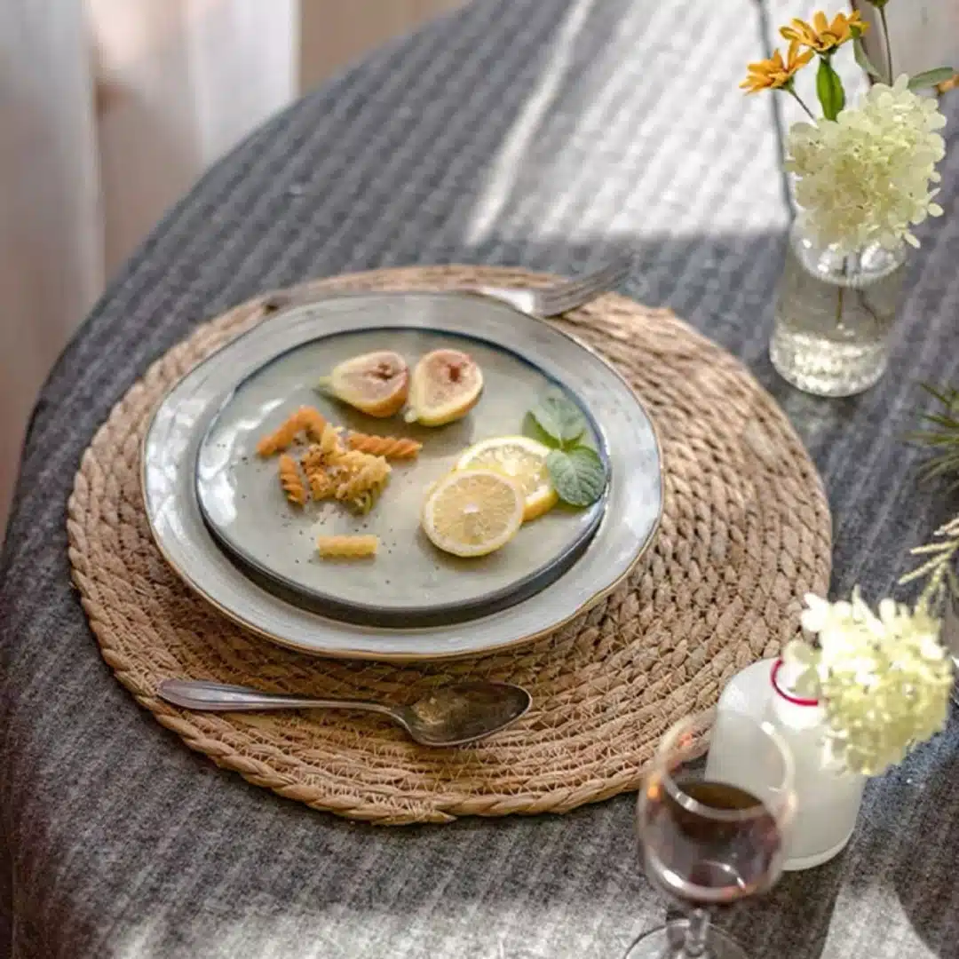 Set de table rond tressage artisanal