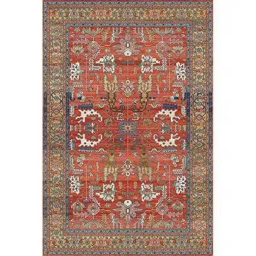 Tapis berbere marocain rouges orientaux