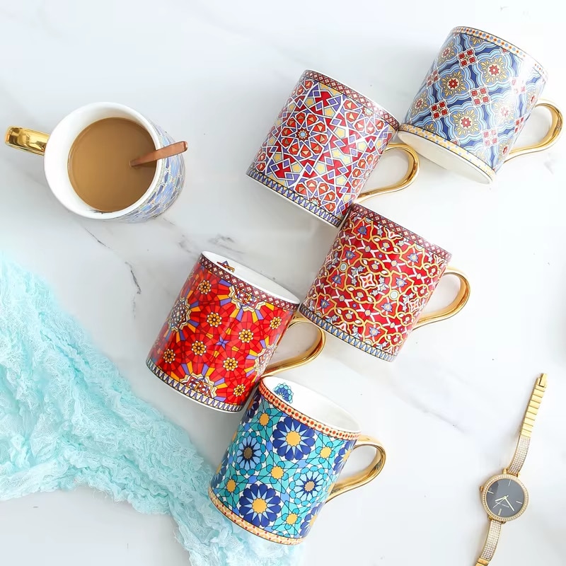 Tasse à café marocaine coloré