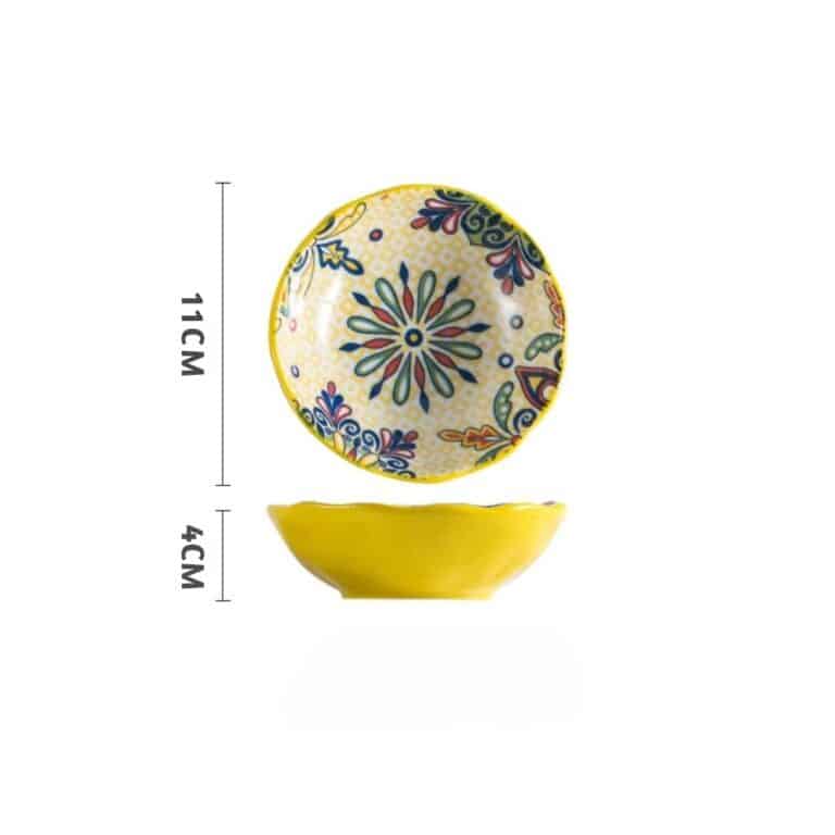 Vaisselle en Céramique Oriental Motifs Floraux Géométriques 3