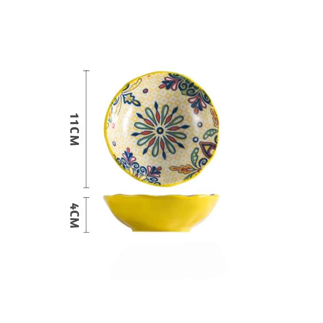 Vaisselle en Céramique Oriental Motifs Floraux Géométriques 3