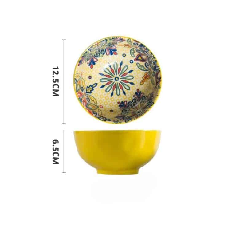 Vaisselle en Céramique Oriental Motifs Floraux Géométriques 4