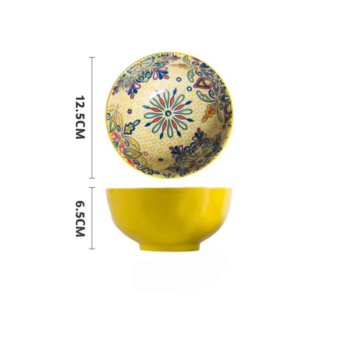 Vaisselle en Céramique Oriental Motifs Floraux Géométriques 4