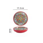 Vaisselle en céramique style tunisienne rouge