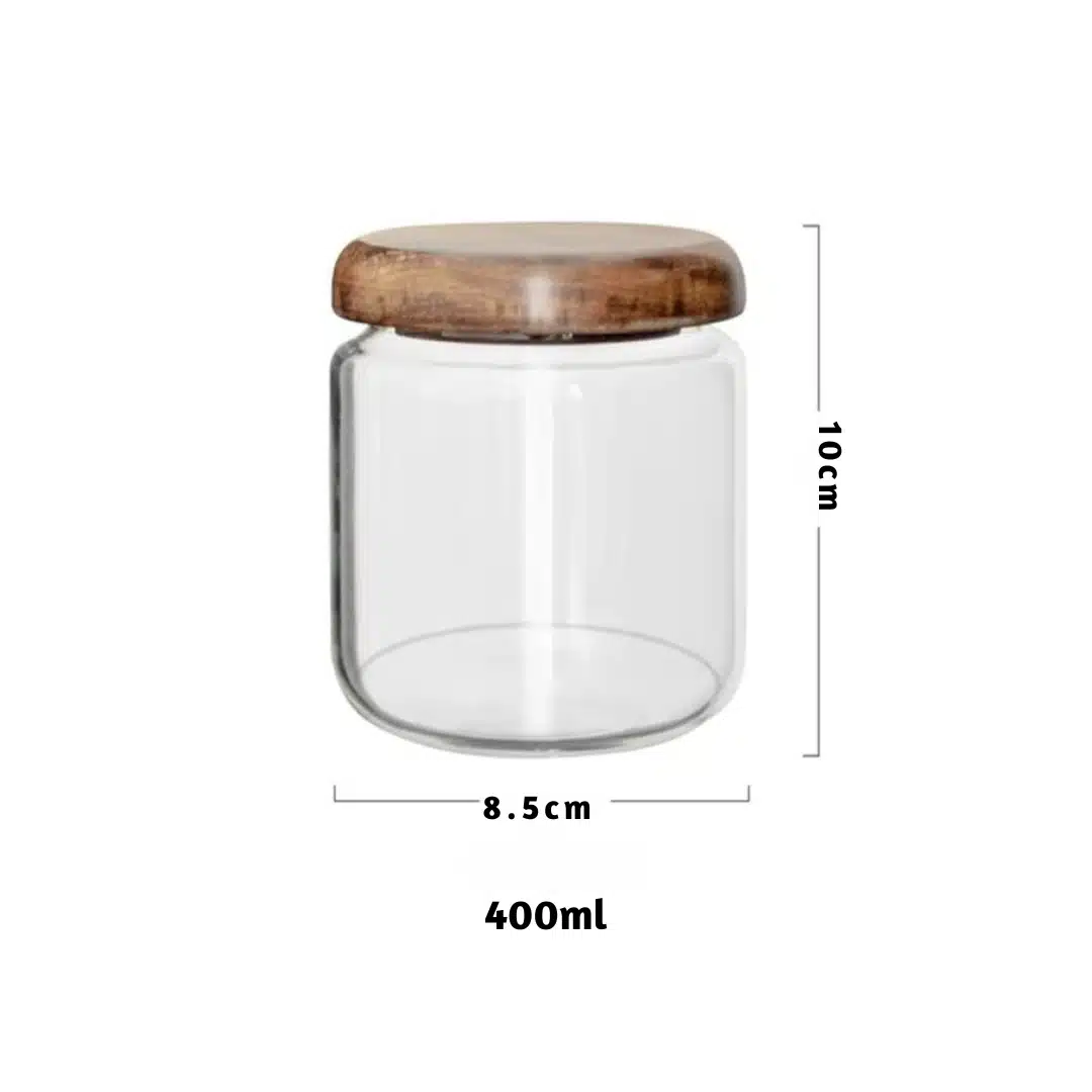 Boite de conservation en verre à fruits secs