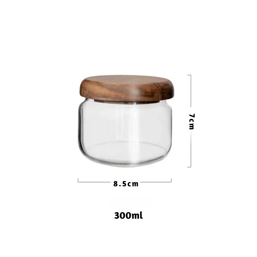 Boite de conservation en verre à fruits secs