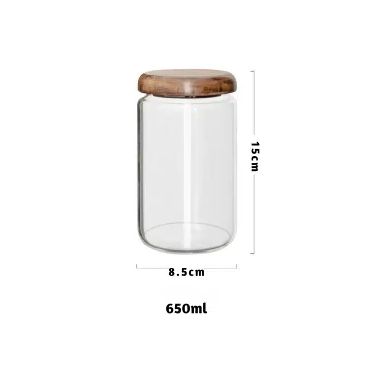 Boite de conservation en verre à fruits secs