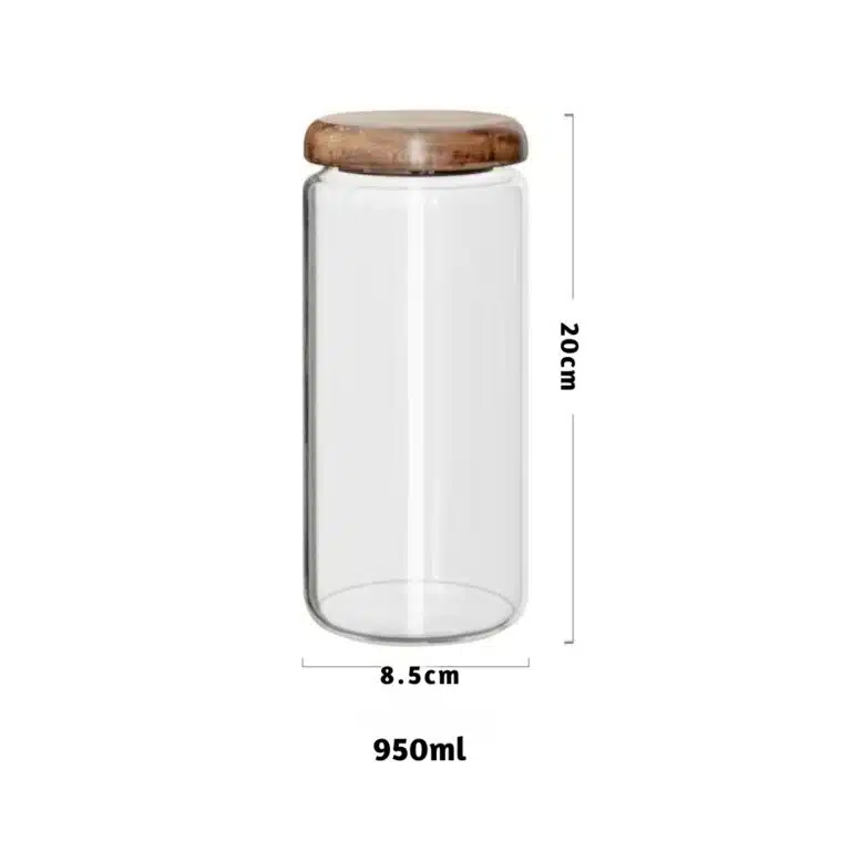 Boite de conservation en verre à fruits secs