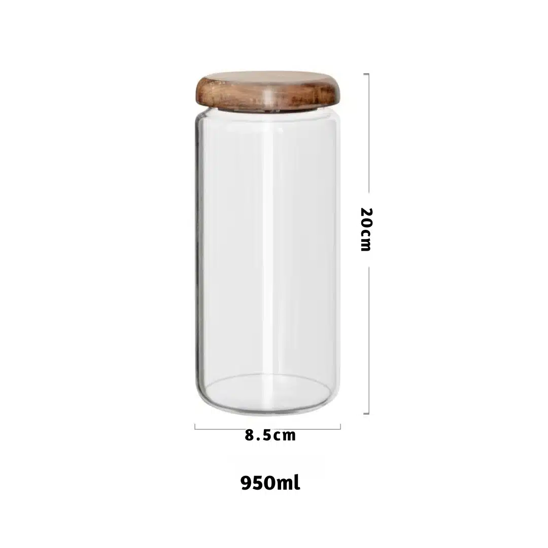 Boite de conservation en verre à fruits secs
