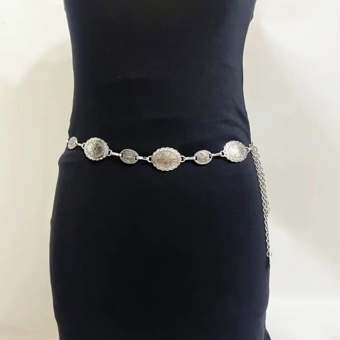 Chaîne de taille ovale en métal pour femmes