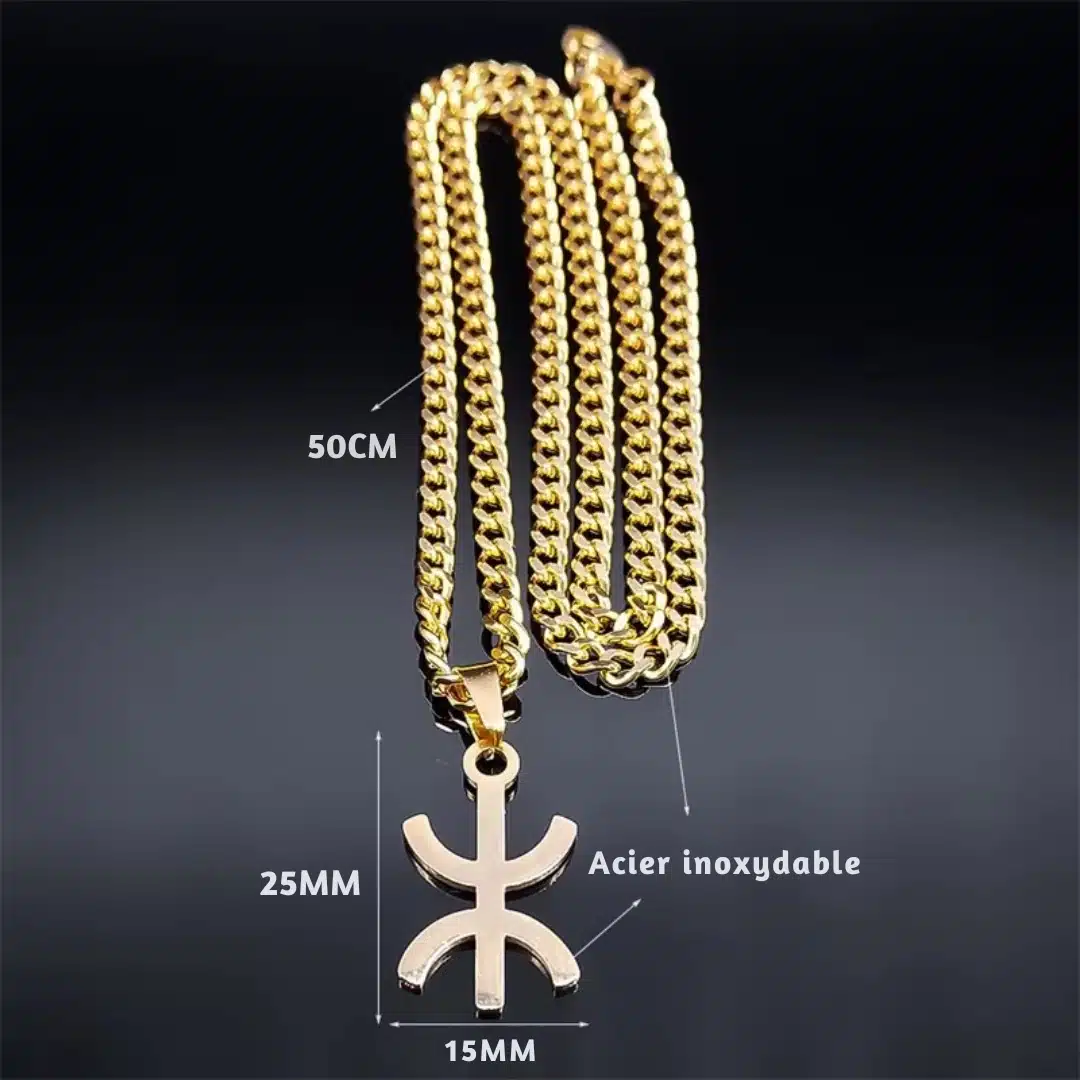 Collier Amazigh acier inoxydable