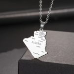 Algeria map necklace