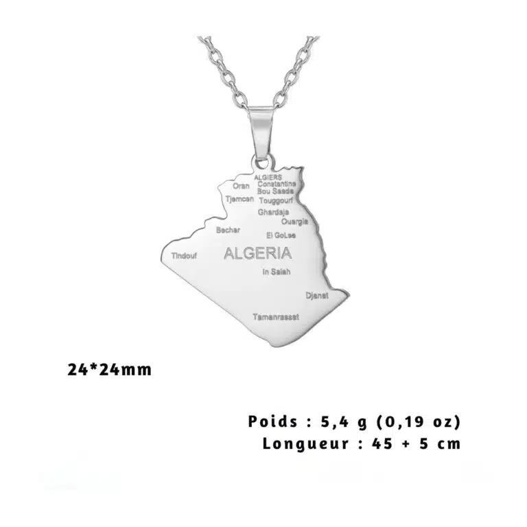 Collier carte de l’Algérie