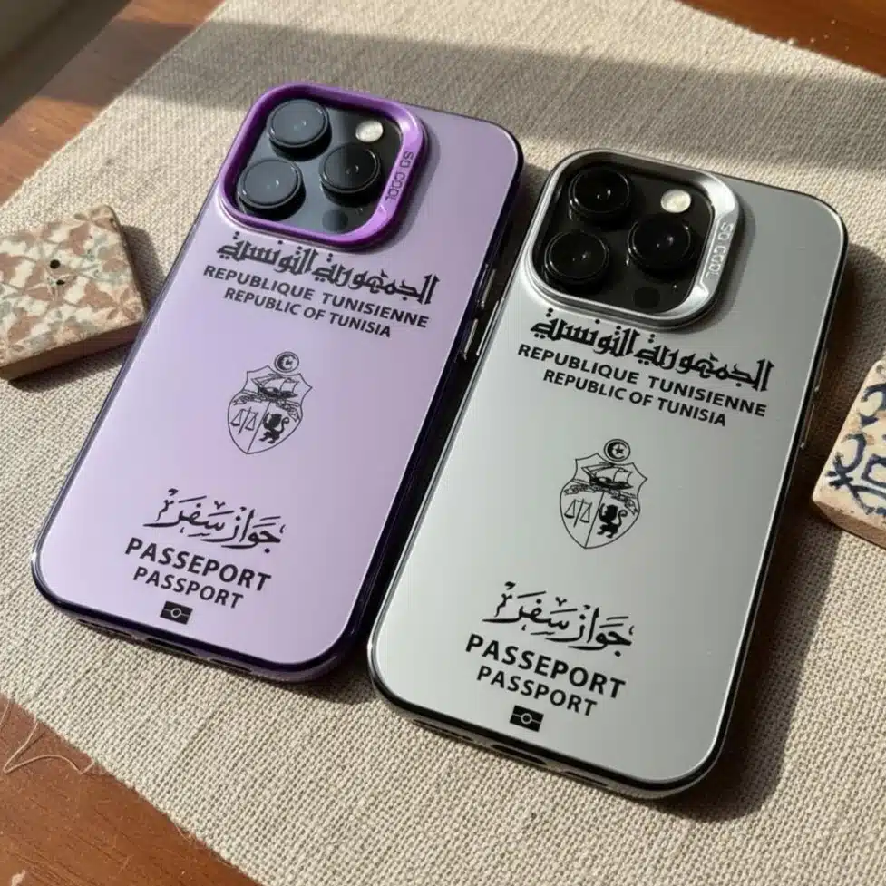 Coque passeport tunisien pour iphone