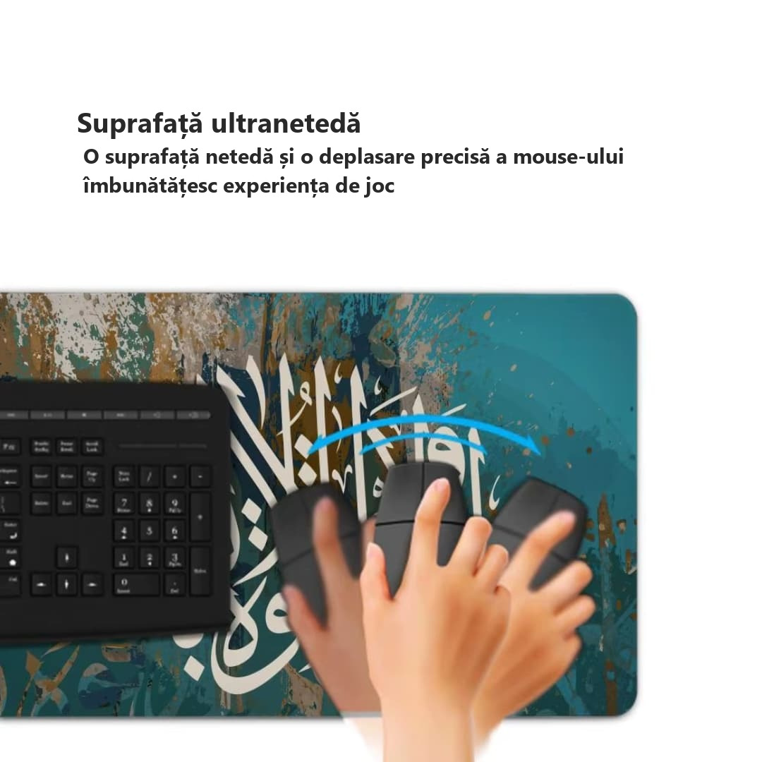 Mouse pad pentru tastatură și mouse, caligrafie islamică an-nahl, culoare cupru