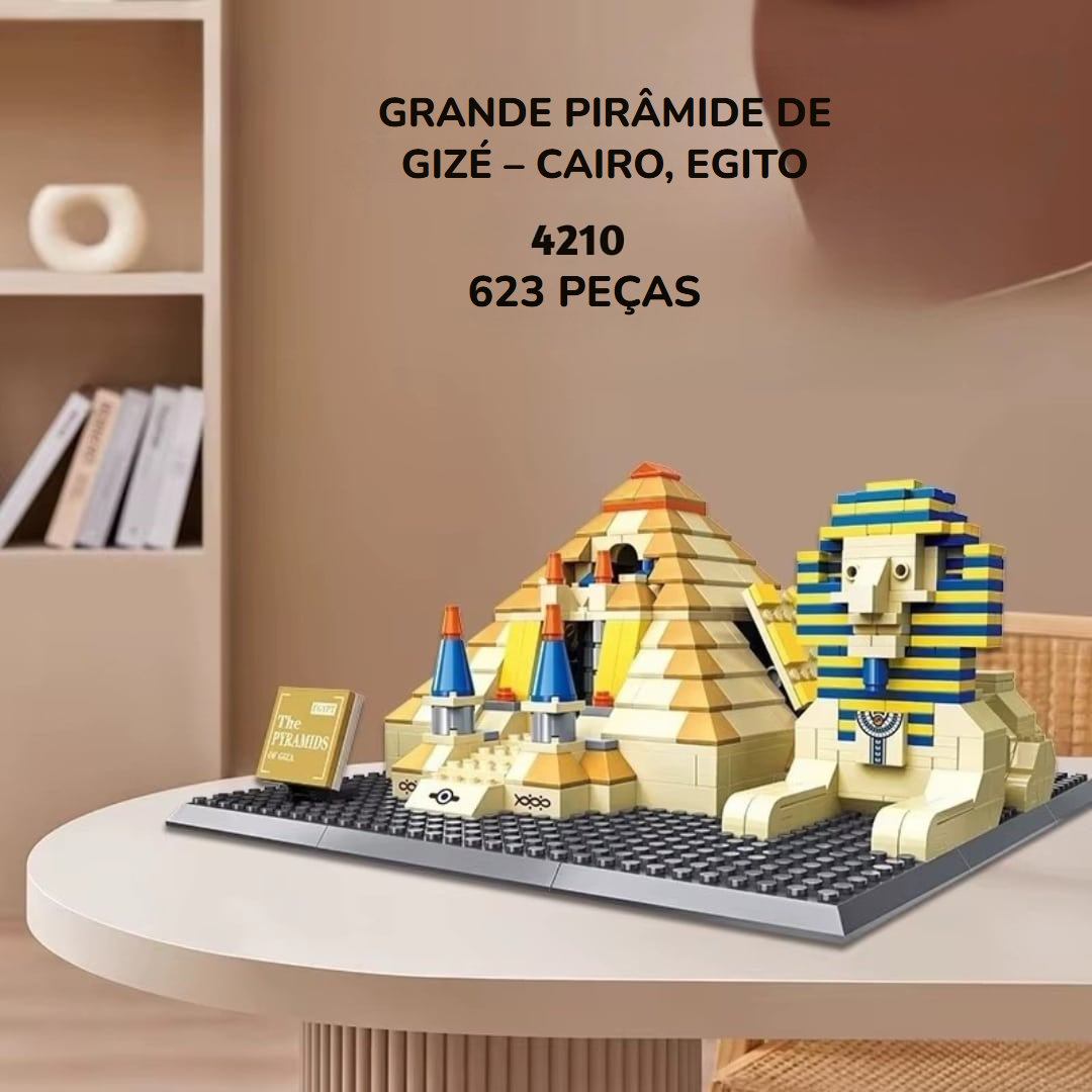 Pirâmide de Gizé em micro-blocos