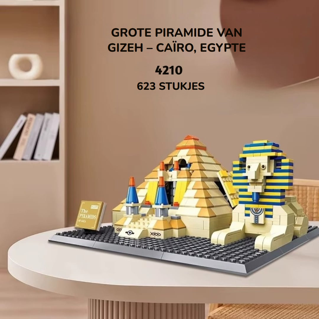 Piramide van Gizeh van microbouwstenen