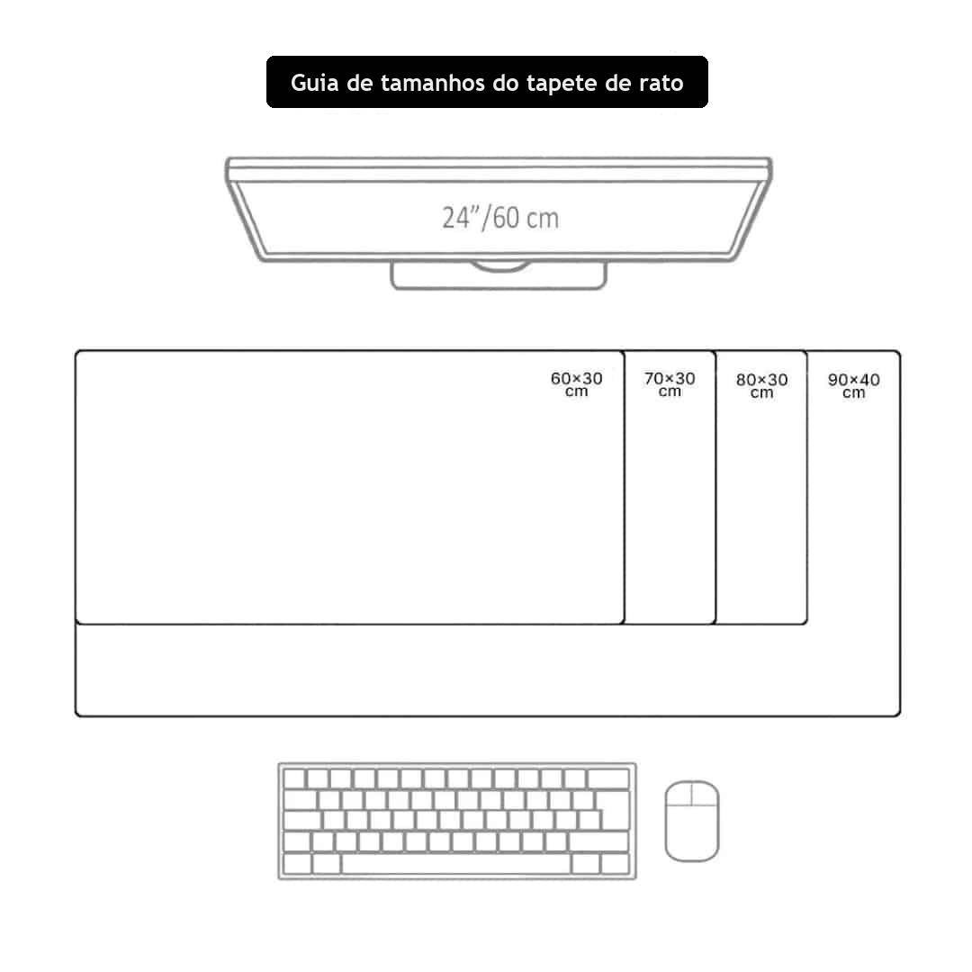 Tapete para teclado e rato com caligrafia islâmica An-Nahl acobreada