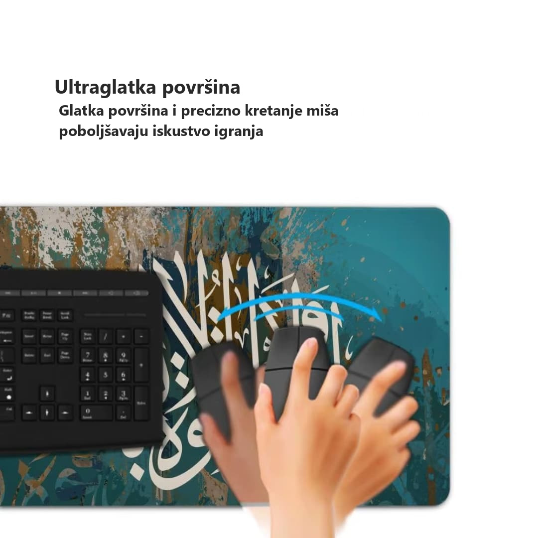 Podloga za tipkovnicu i miš s islamskom kaligrafijom an-nahl u bakrenoj boji