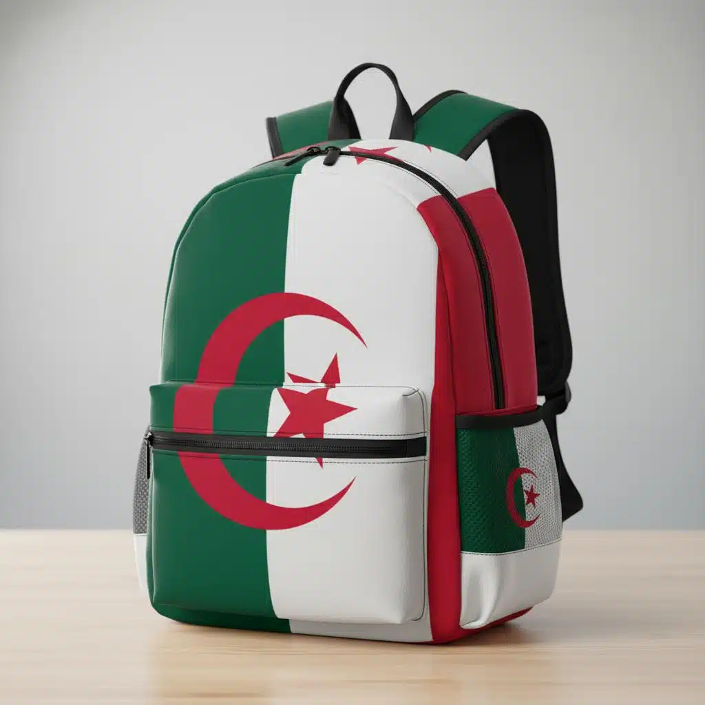 Algeria flag backpack