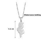 Ketting met hanger in de vorm van de kaart van Tunesië