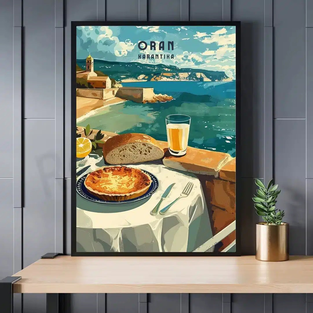 Affiche Oran déco murale méditerranéenne