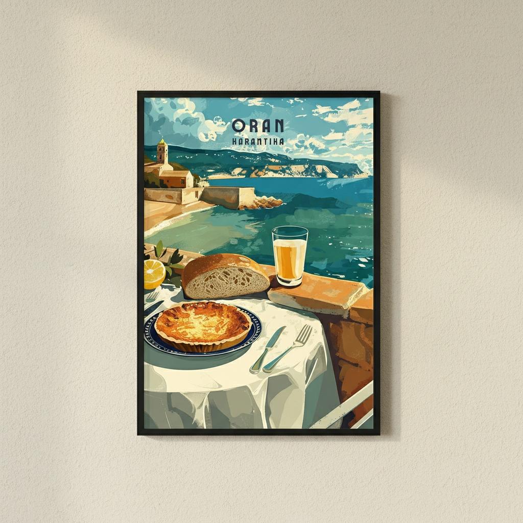 Affiche Oran déco murale méditerranéenne