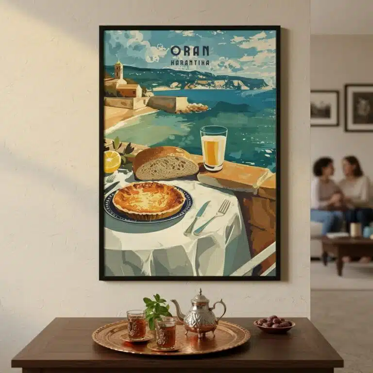 Affiche Oran déco murale méditerranéenne